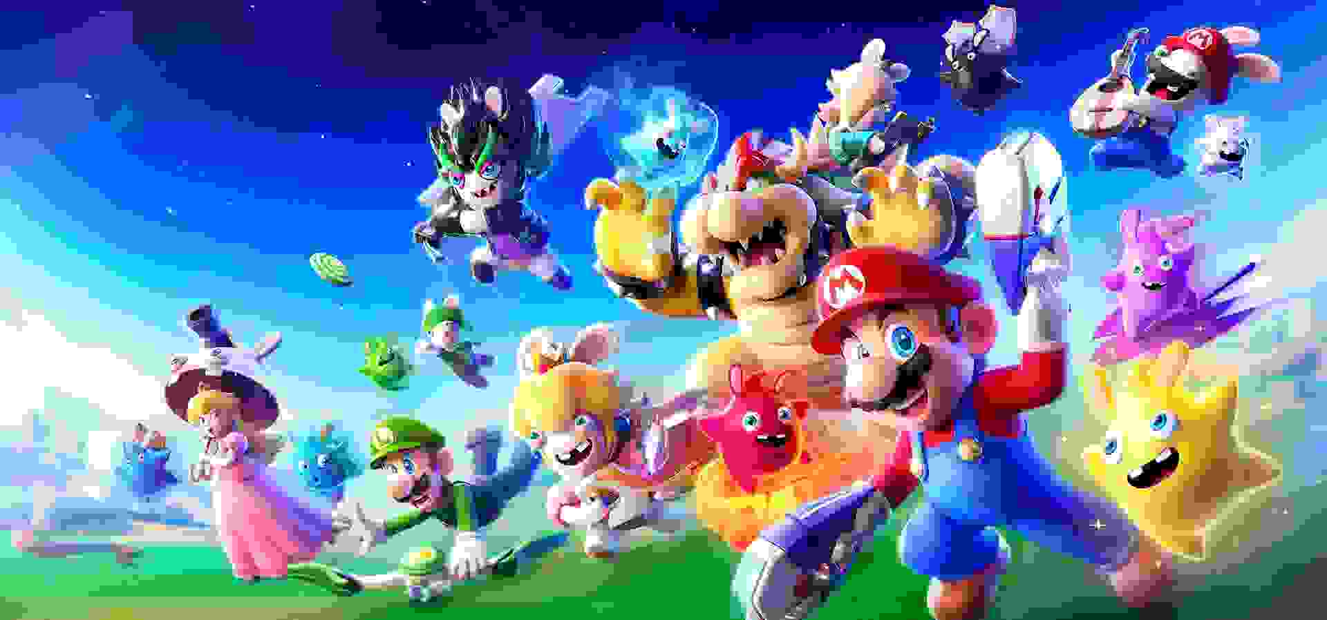 Imagem de fundo do produto Mario + Rabbids® Sparks of Hope: Edição + Rayman - Switch