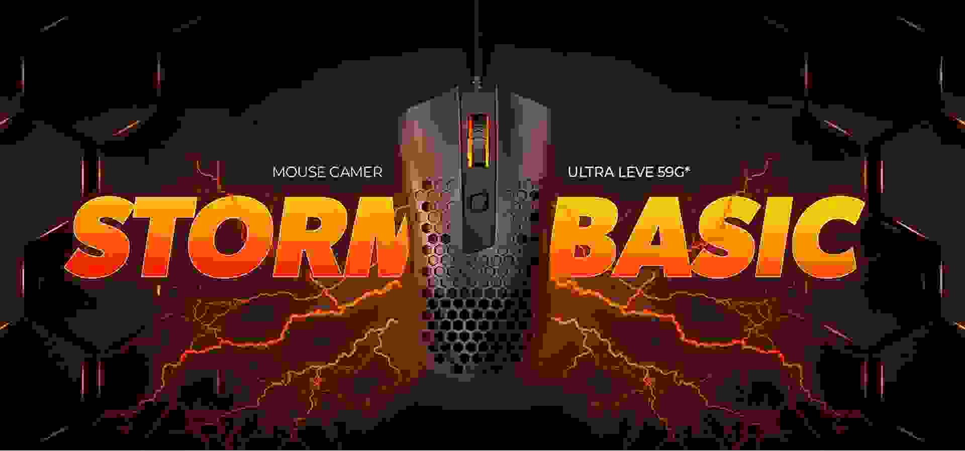 Imagem de fundo do produto Mouse Gamer com fio Redragon Storm Basic - M808-N
