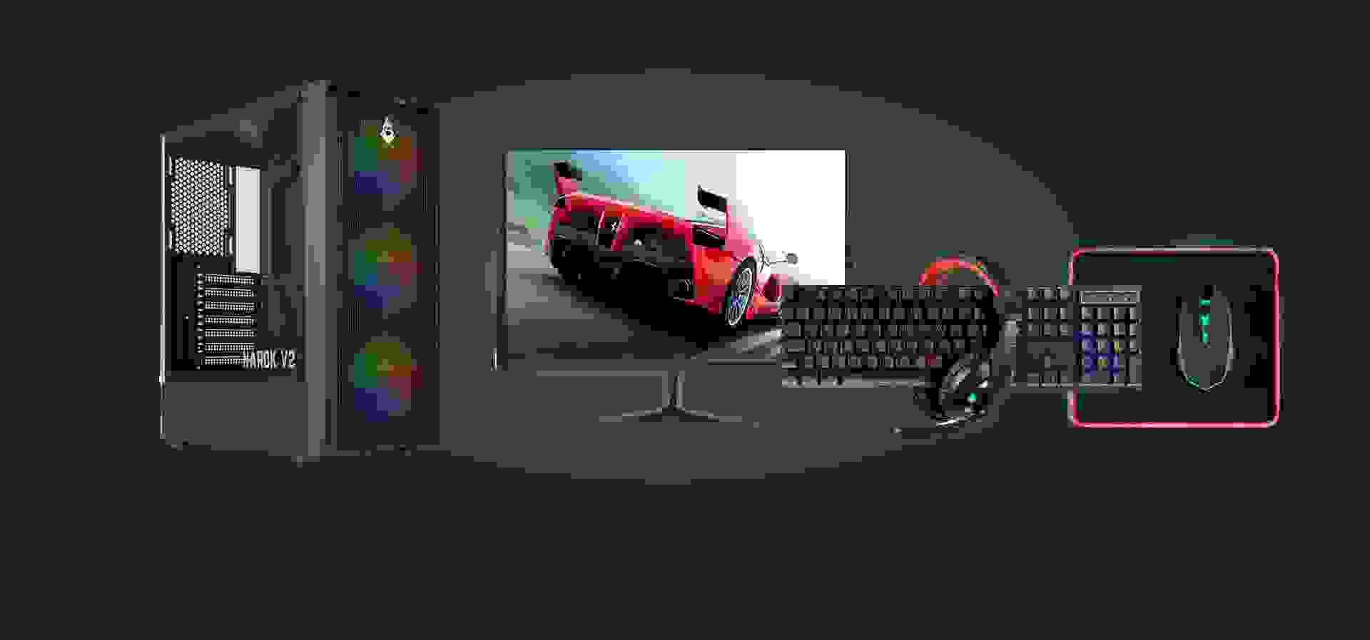 Imagem de fundo do produto PC Gamer Completo Mancer Intel i5 8ª, GTX 1660 16GB, SSD 480GB + Combo Periférico Gamer + Monitor 21