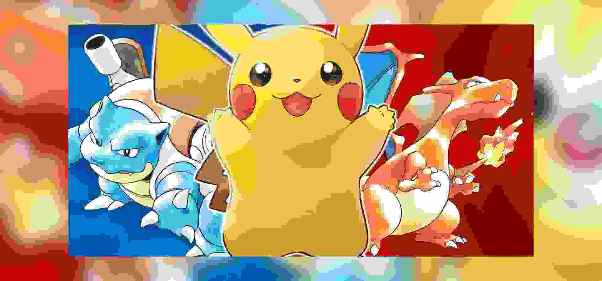 Imagem de fundo do produto Pokemon Red, Blue and Yellow - Game Boy