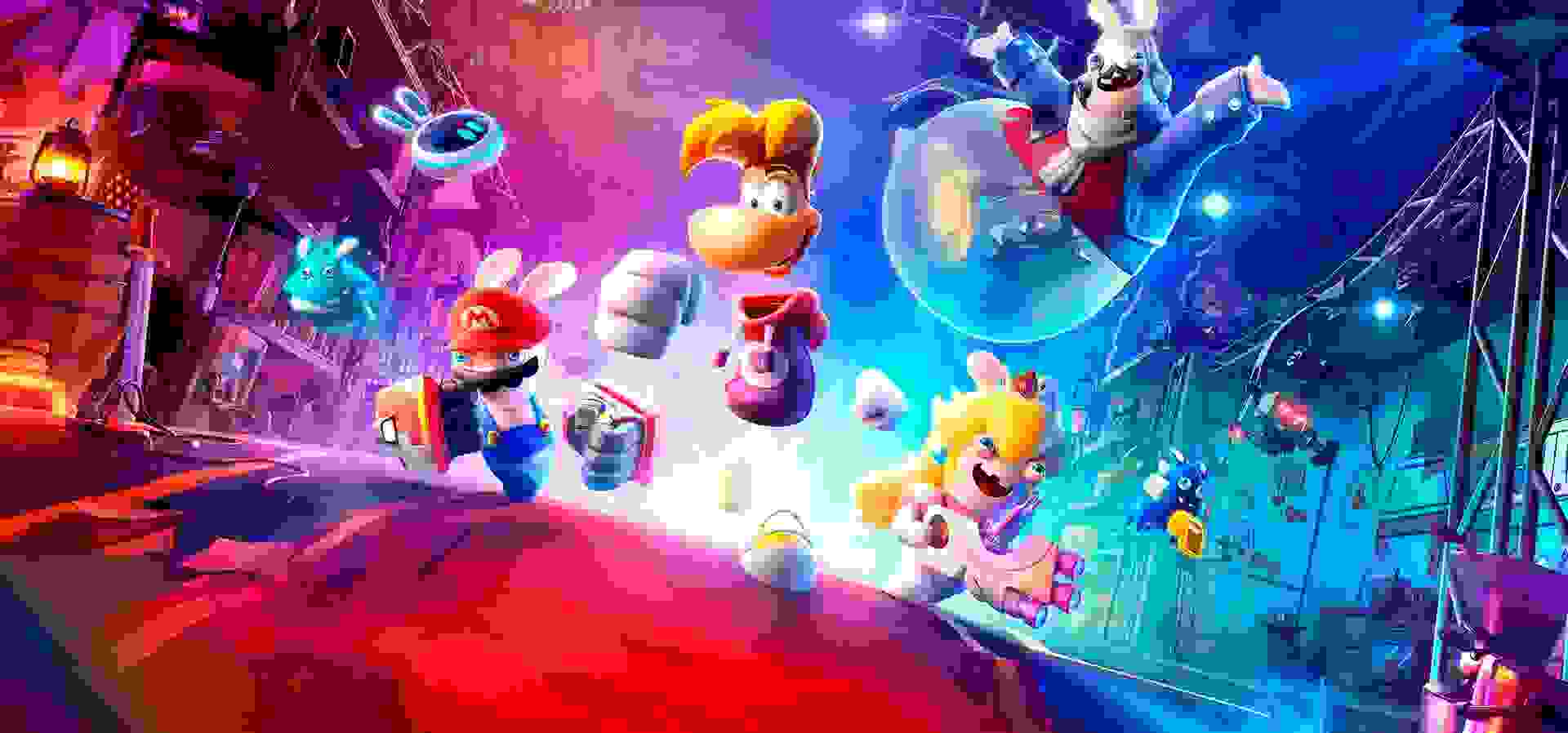 Imagem de fundo do produto Mario + Rabbids® Sparks of Hope DLC 3: Rayman in the Phantom Show - Switch
