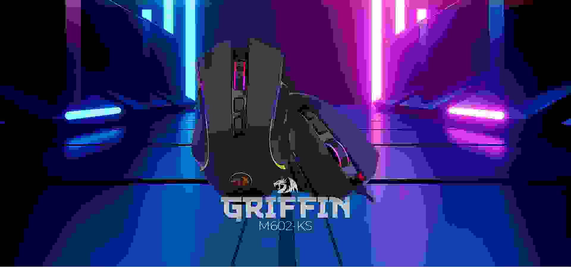 Imagem de fundo do produto Mouse Gamer sem fio Redragon Griffin - M602-KS
