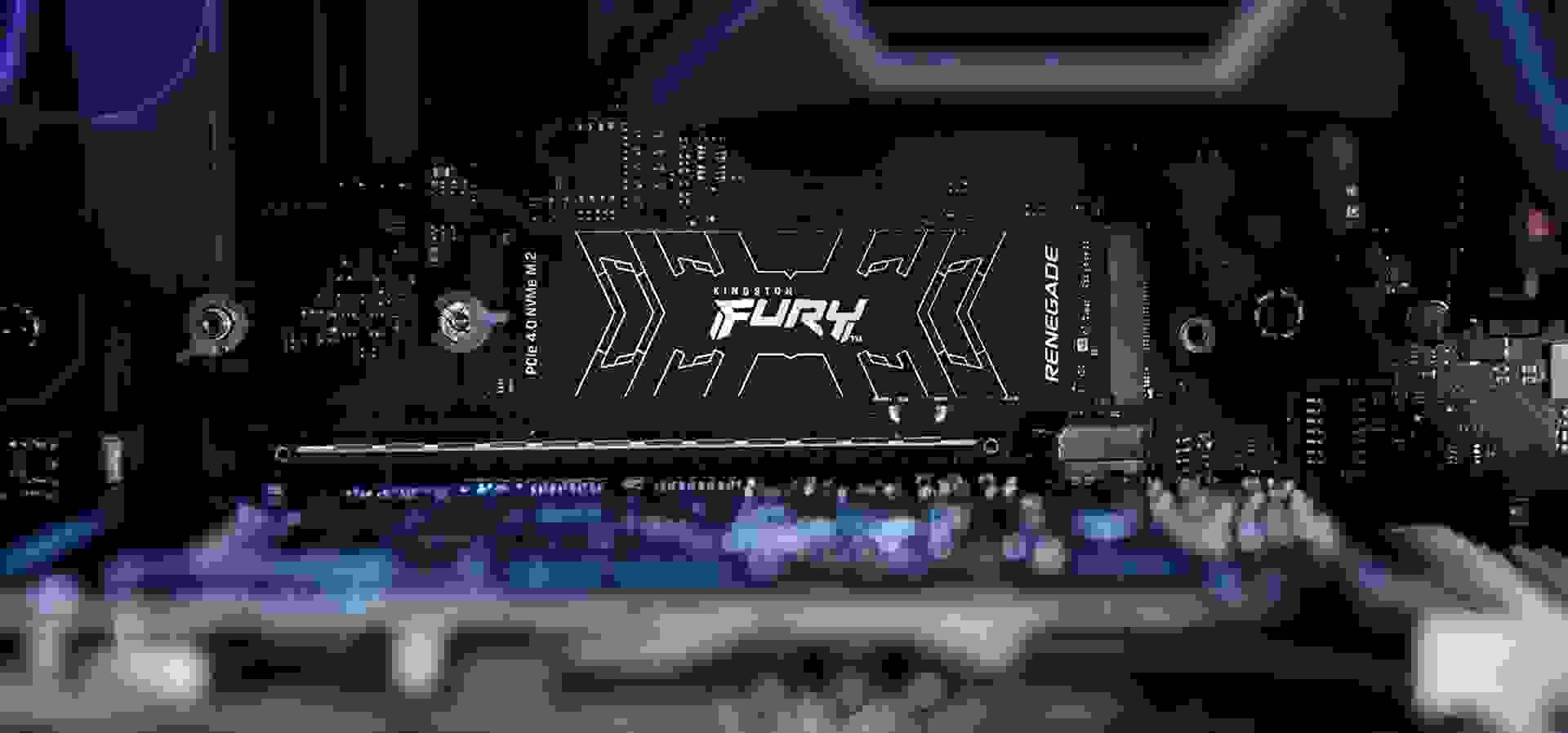 Imagem de fundo do produto SSD Kingston FURY Renegade G4 1TB NVMe M.2 PCIe 4.0 SFYRS/1000G