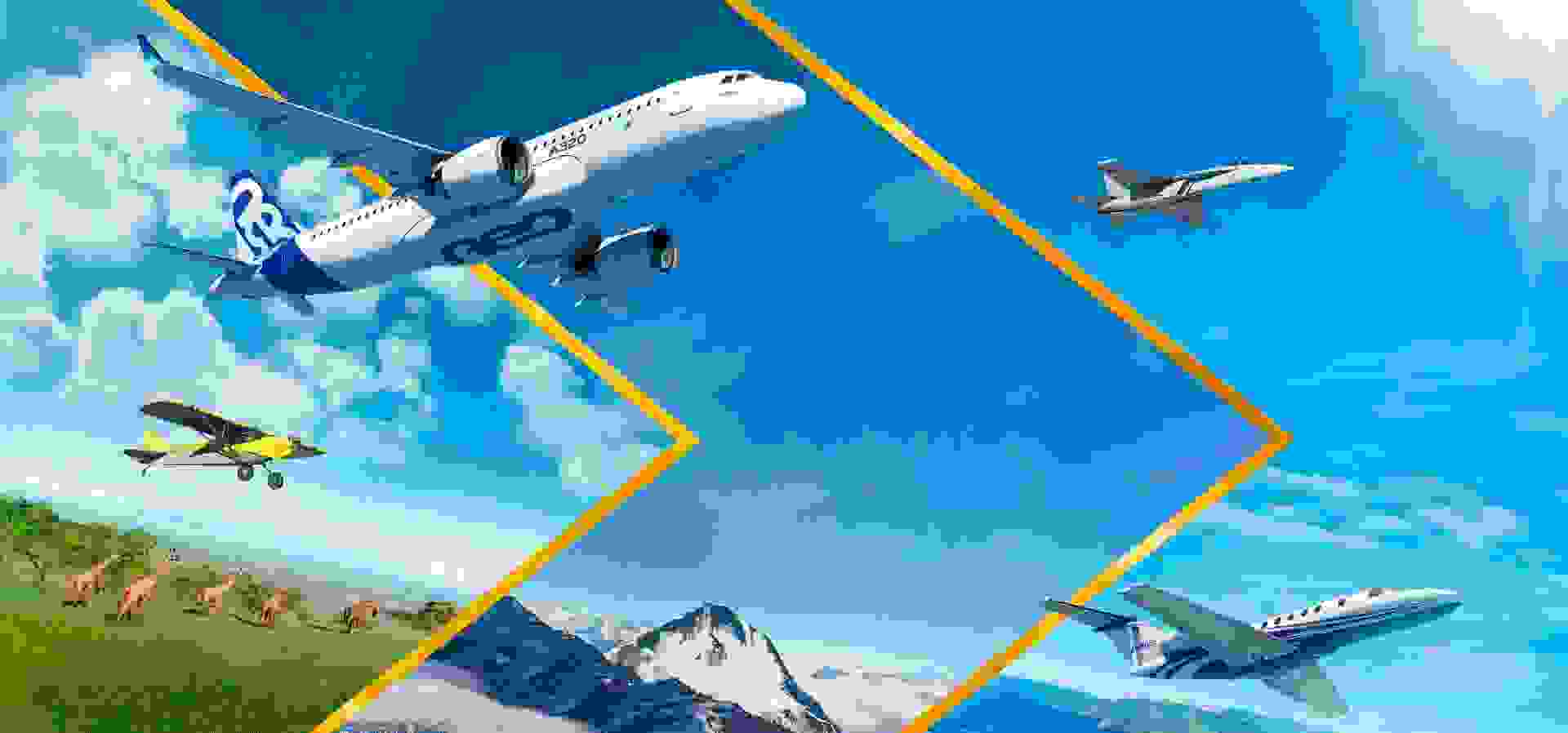 Imagem de fundo do produto Microsoft Flight Simulator GOTY: Deluxe Edition - Xbox Series X|S e PC
