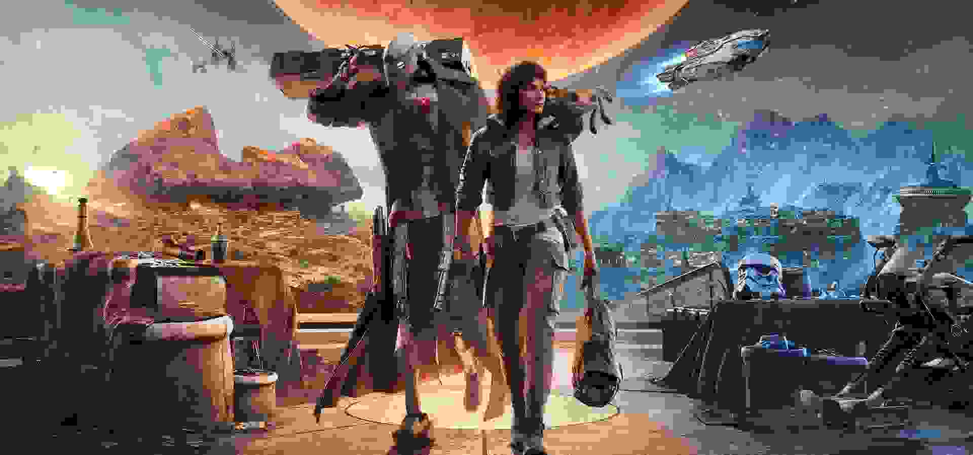 Imagem de fundo do produto Star Wars Outlaws PS5 - Físico