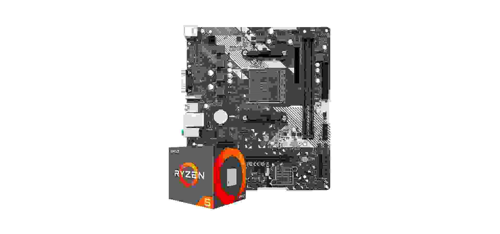 Imagem de fundo do produto Kit Upgrade Gamer, Processador AMD Ryzen 5 4600G, Placa Mãe