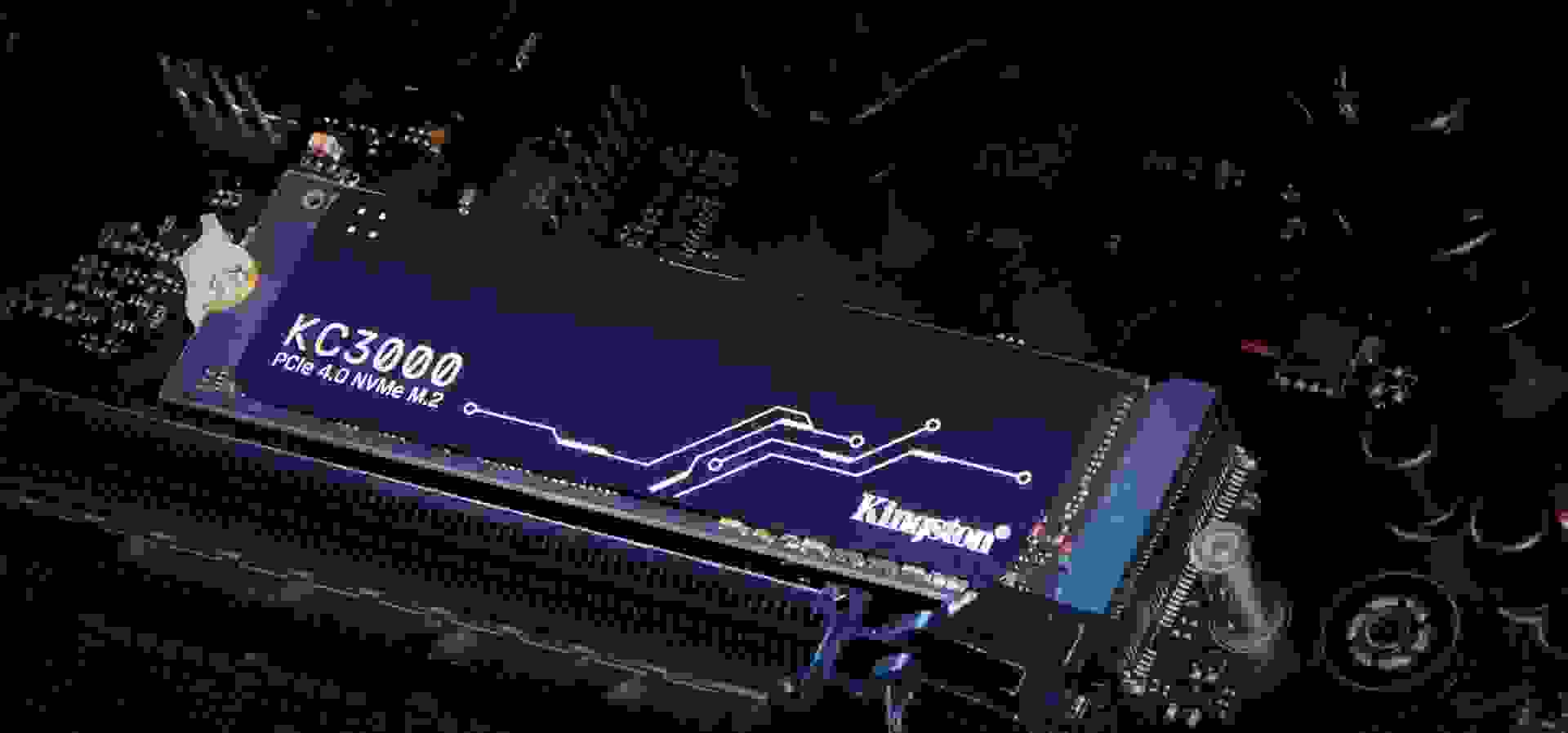 Imagem de fundo do produto SSD Kingston KC3000 1024GB NVMe M.2 PCIe 4.0 SKC3000S/1024G
