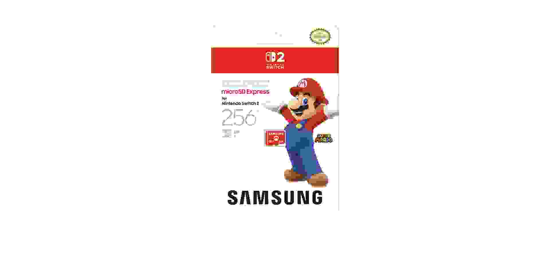 Imagem de fundo do produto Cartão Samsung microSD 256GB Express para Nintendo Switch 2