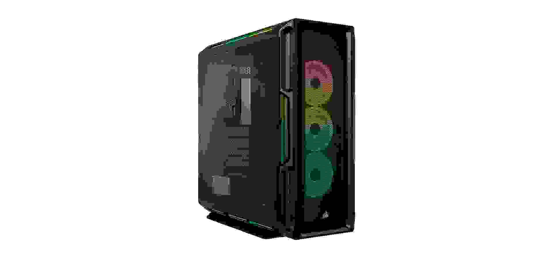 Imagem de fundo do produto Gabinete Gamer Corsair ICUE 5000T RGB, Mid-Tower, Lateral de Vidro, Com 3 Fans, Preto, CC-9011230-WW