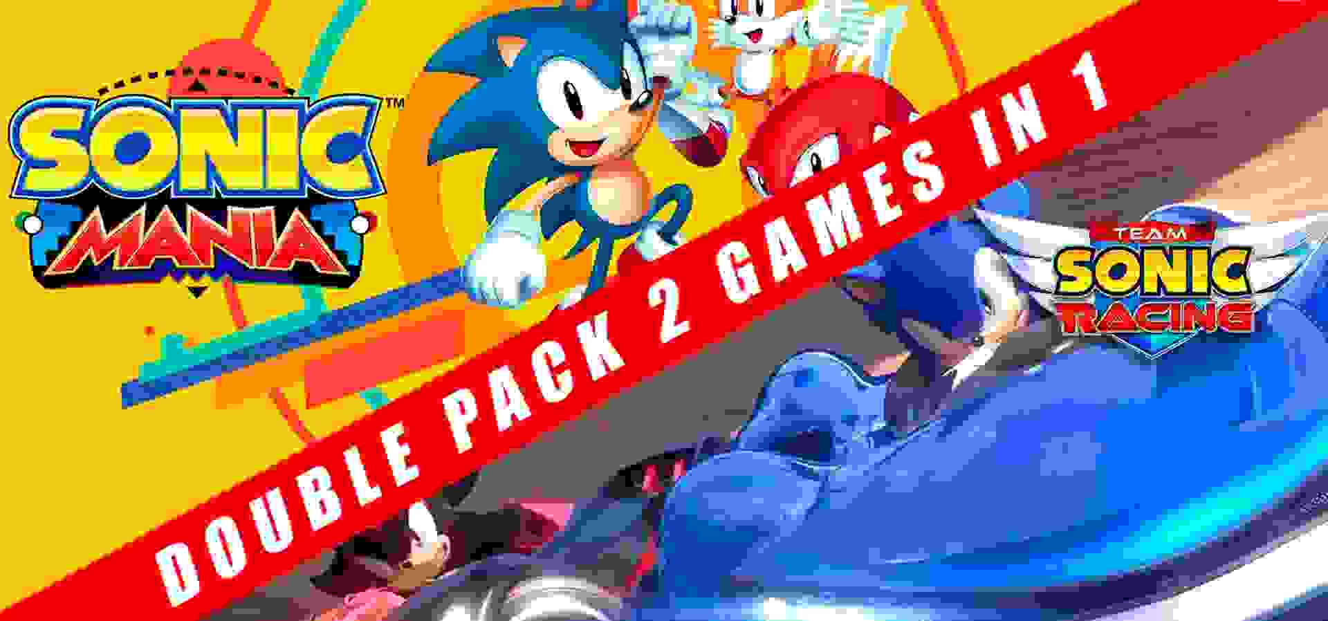 Imagem de fundo do produto Sonic Mania + Team Sonic Racing Double Pack Switch - Físico 