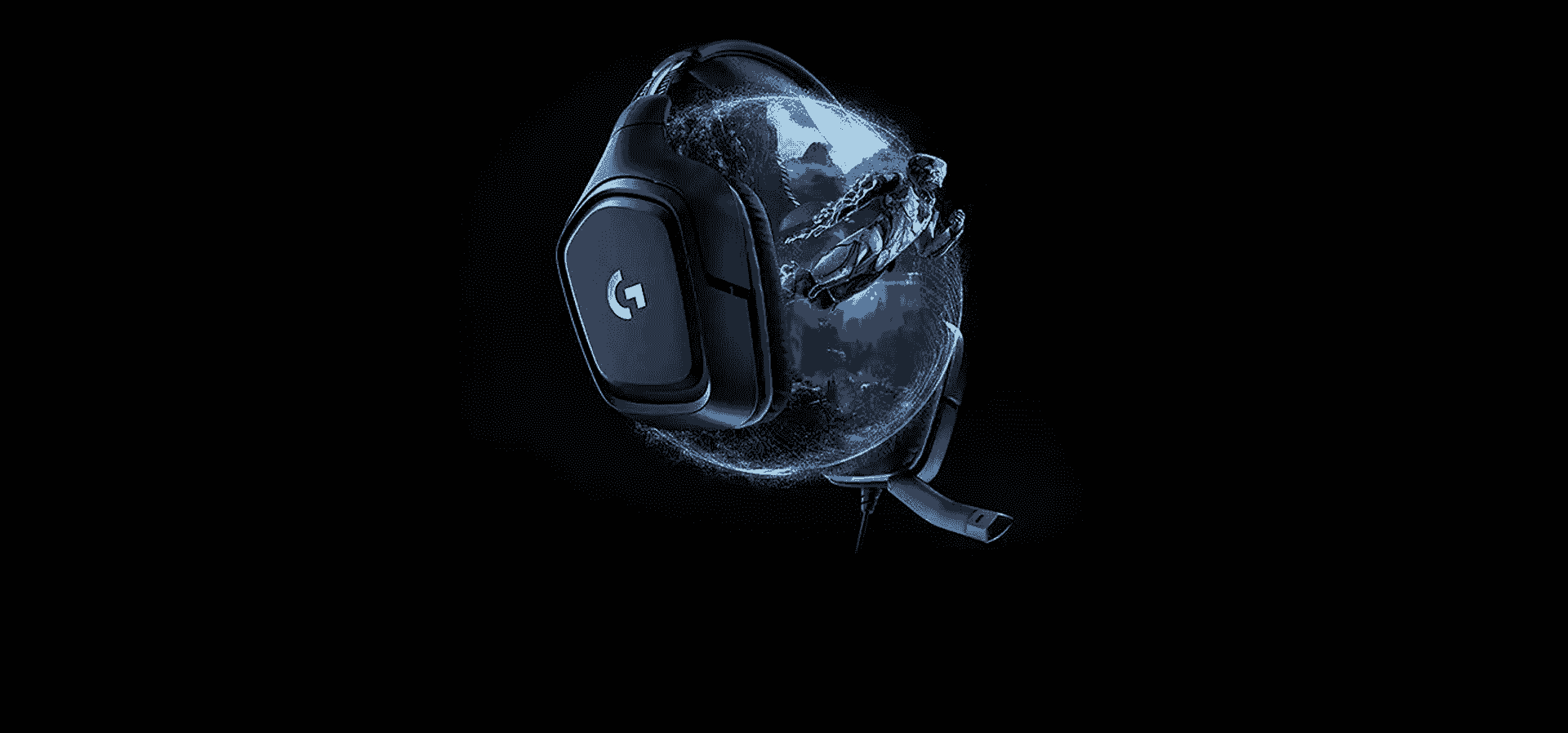 Imagem de fundo do produto Headset Gamer Logitech G432 7.1 Dolby Surround - Preto/Azul
