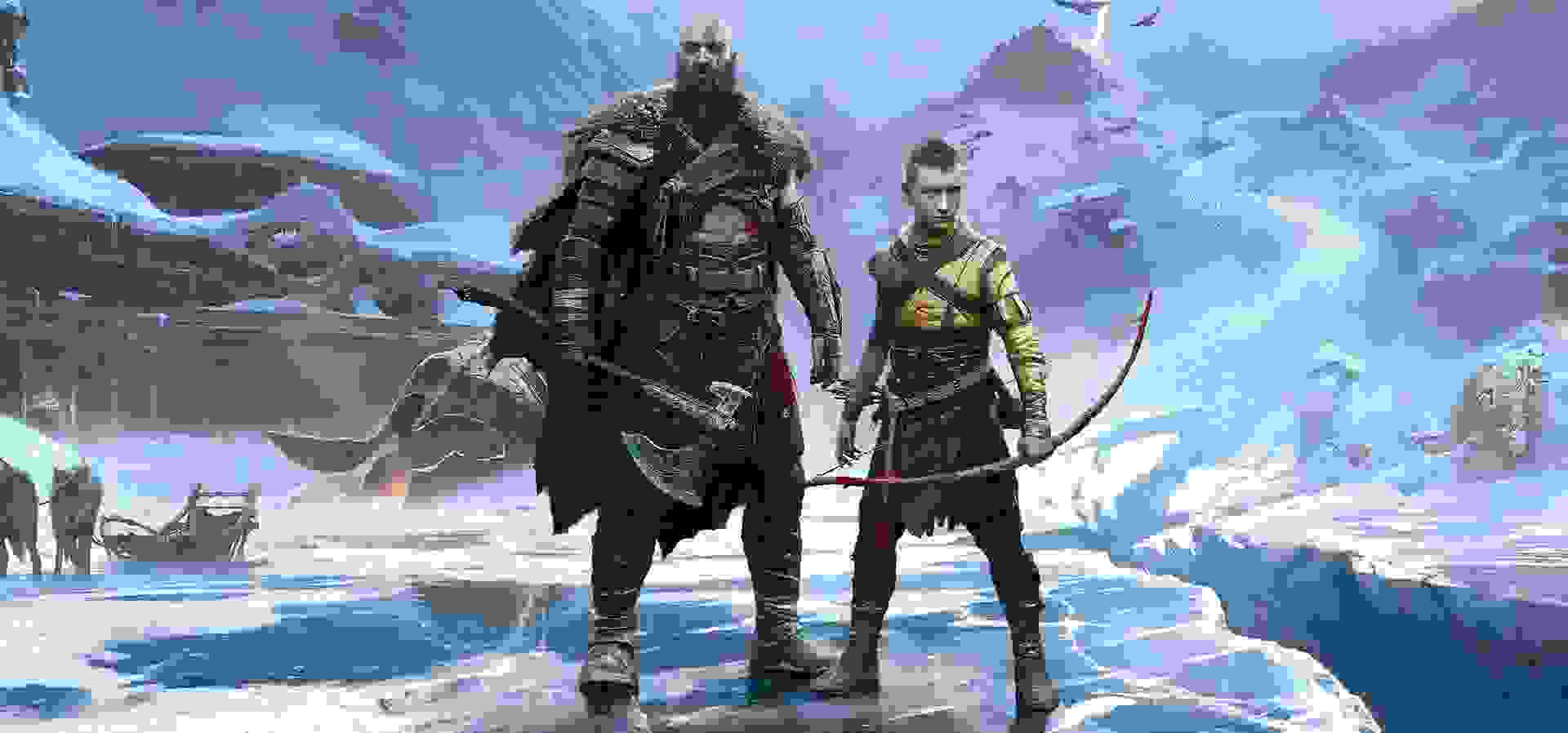 Imagem de fundo do produto God of War Ragnarök Edição de Lançamento PS4 - Físico