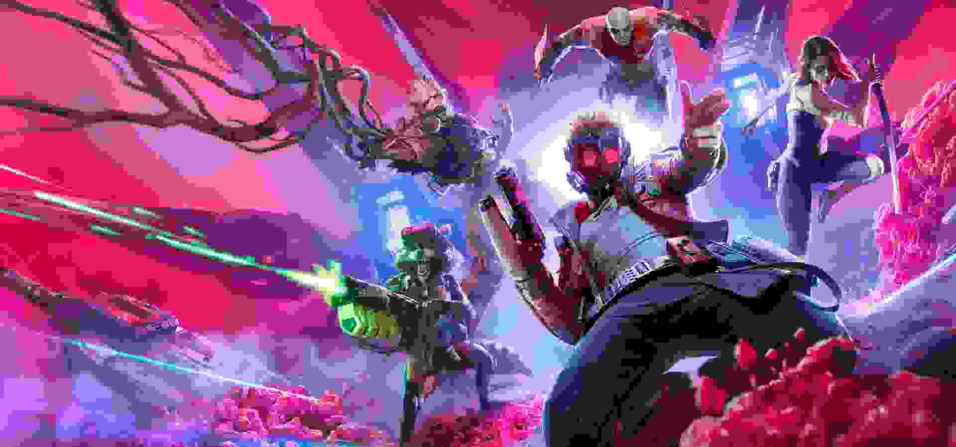 Imagem de fundo do produto Guardiões da Galáxia da Marvel – PS4 e PS5