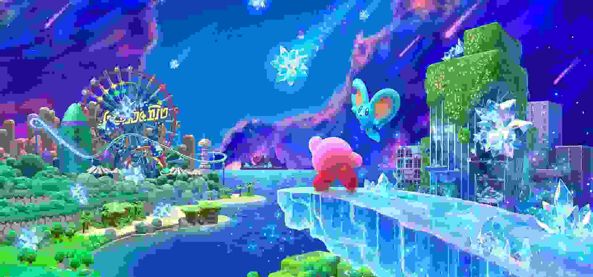 Imagem de fundo do produto Kirby™ and the Forgotten Land – Nintendo Switch™ 2 Edition + pacote de melhoria Star-Crossed World