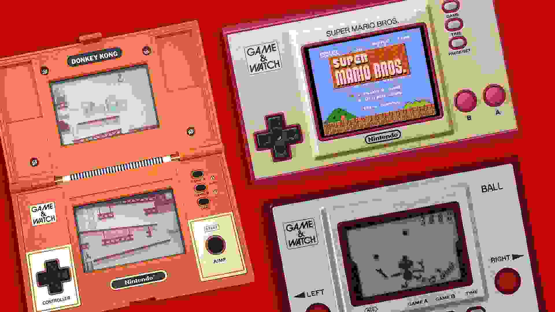 Imagem de fundo do produto Game & Watch: A primeira série de portáteis da Nintendo