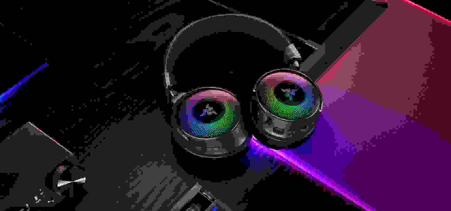 Imagem de fundo do produto Headset Gamer Sem Fio Razer Kraken V4 Pro Preto