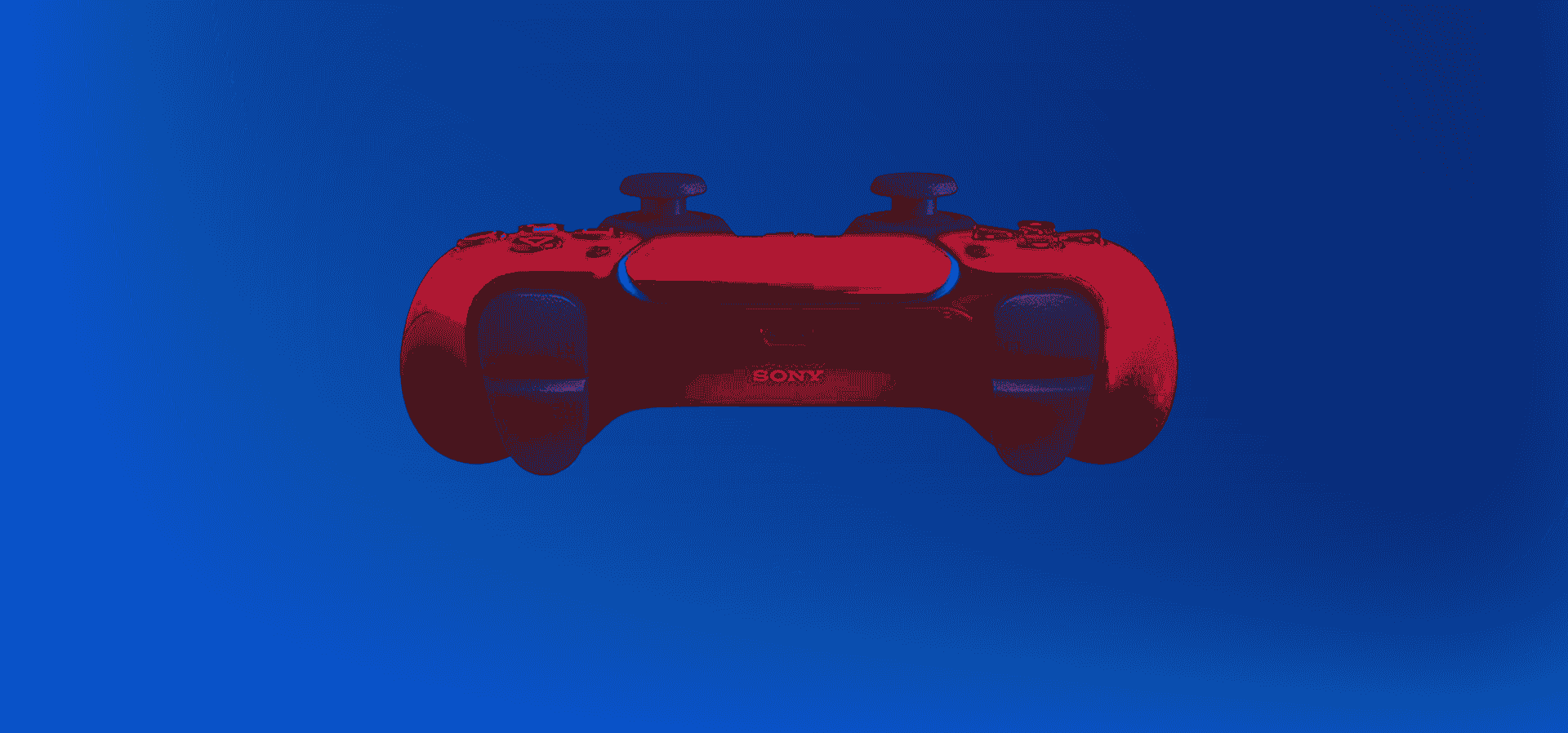 Imagem de fundo do produto Controle PS5 Volcanic Red sem fio (Dualsense)