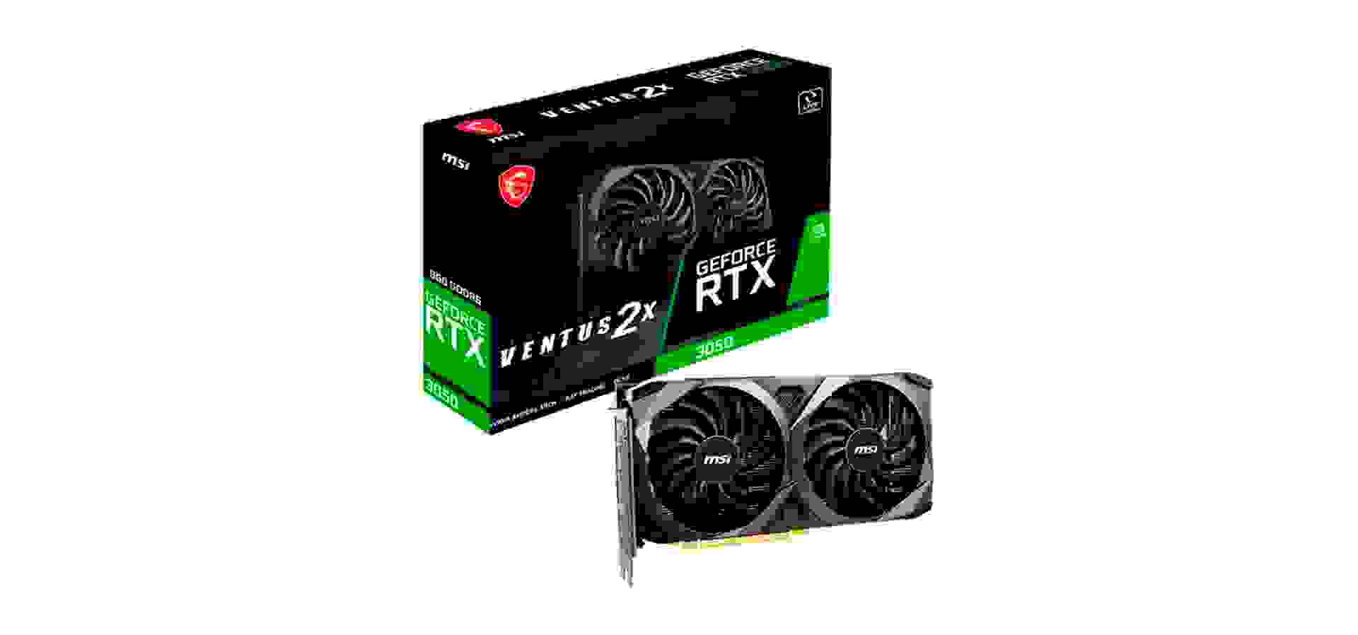 Imagem de fundo do produto Placa de Vídeo MSI GeForce RTX 3050 Ventus 2x OC 8GB GDDR6 128 bits