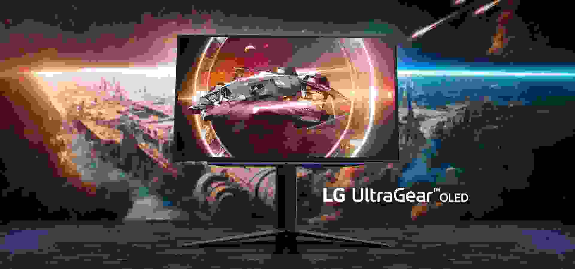 Imagem de fundo do produto Monitor Gamer LG UltraGear OLED – Tela OLED 27”, QHD, HDR400, True black, 1.5M:1, 240Hz, 0,03ms (GtG), NVIDIA® G-SYNC® – 27GS95QE-B