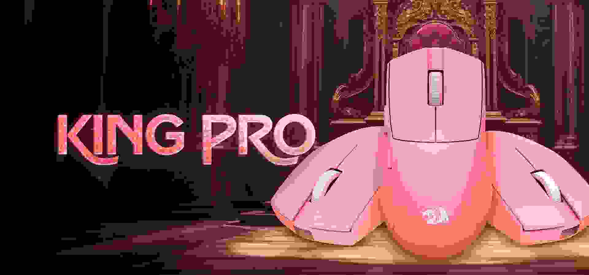 Imagem de fundo do produto Mouse Gamer sem fio Redragon King Pro Rosa - M916P-PRO-1K