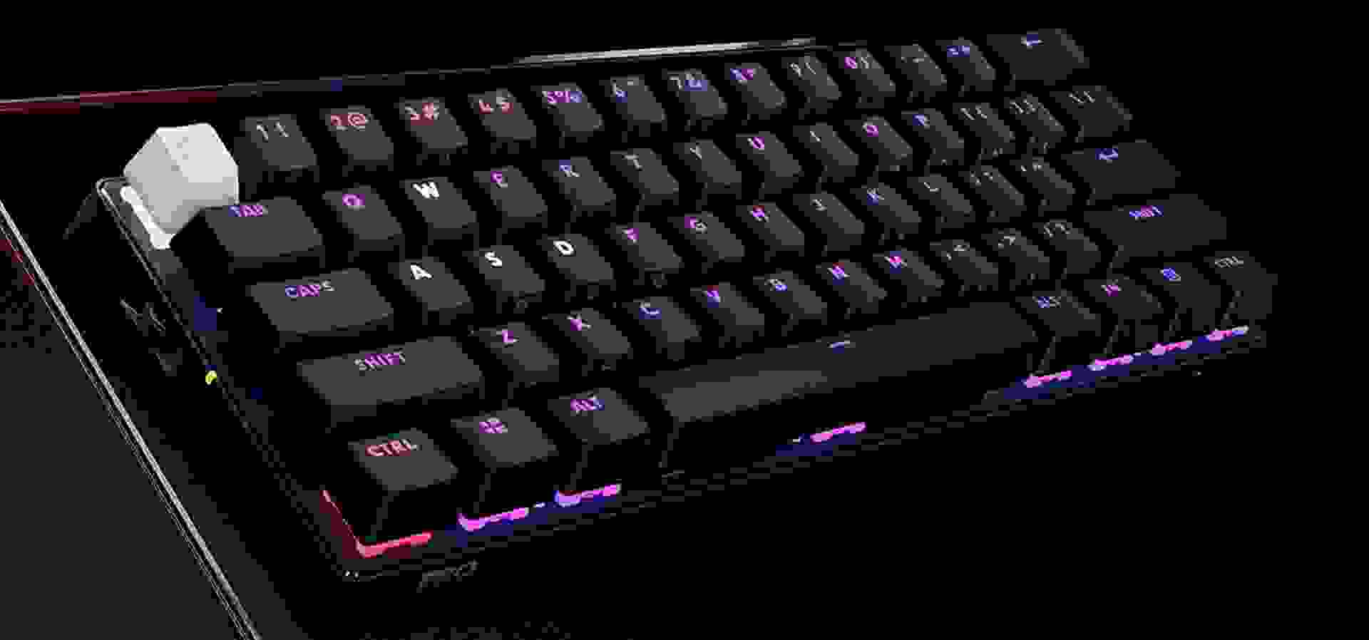 Imagem de fundo do produto Teclado Mecânico Gamer sem fio Logitech G Pro X 60 Lightspeed Switch Brown Tactile - Preto