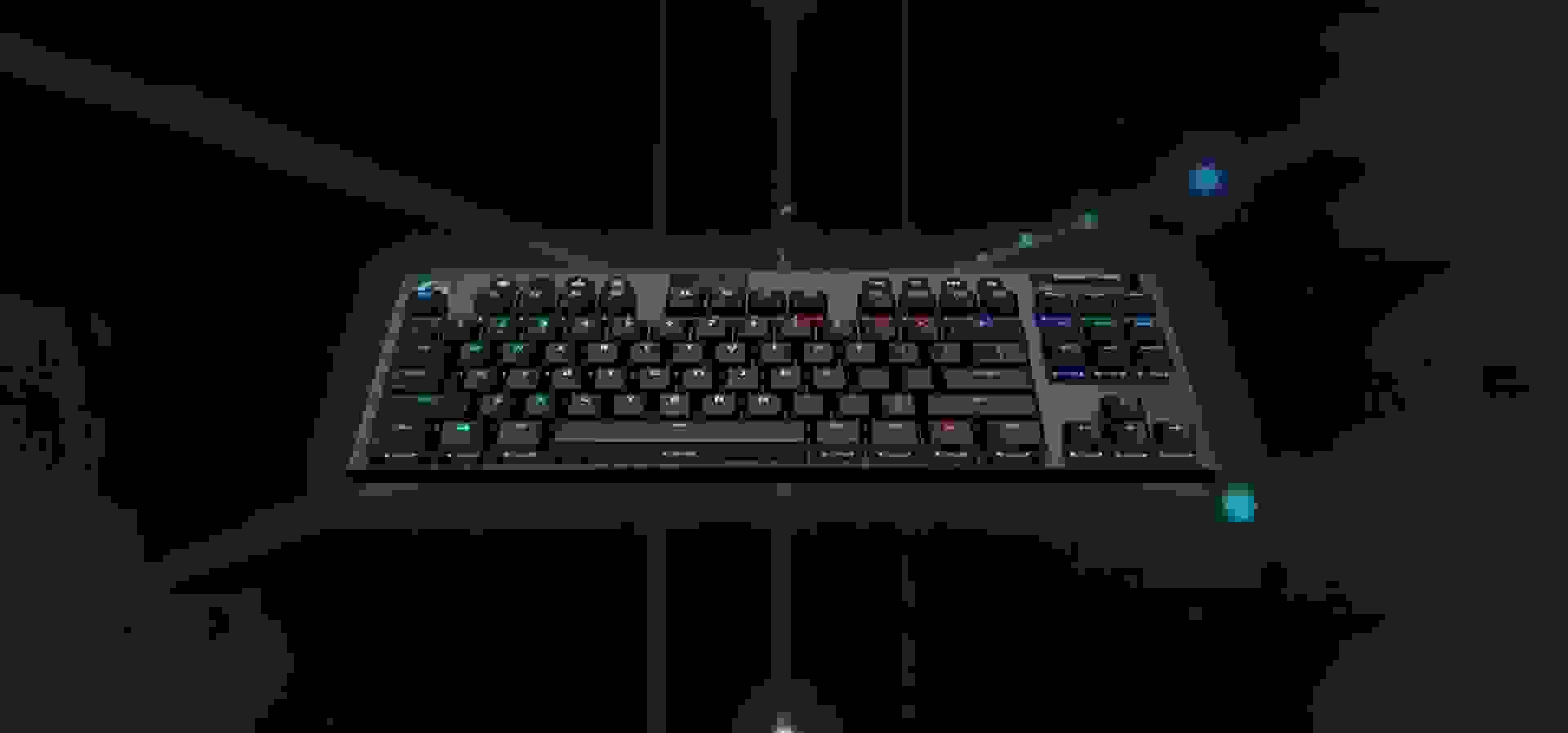 Imagem de fundo do produto Teclado Mecânico Gamer sem fio Logitech G915 X Lightspeed TKL Switch Brown Tactile - Preto