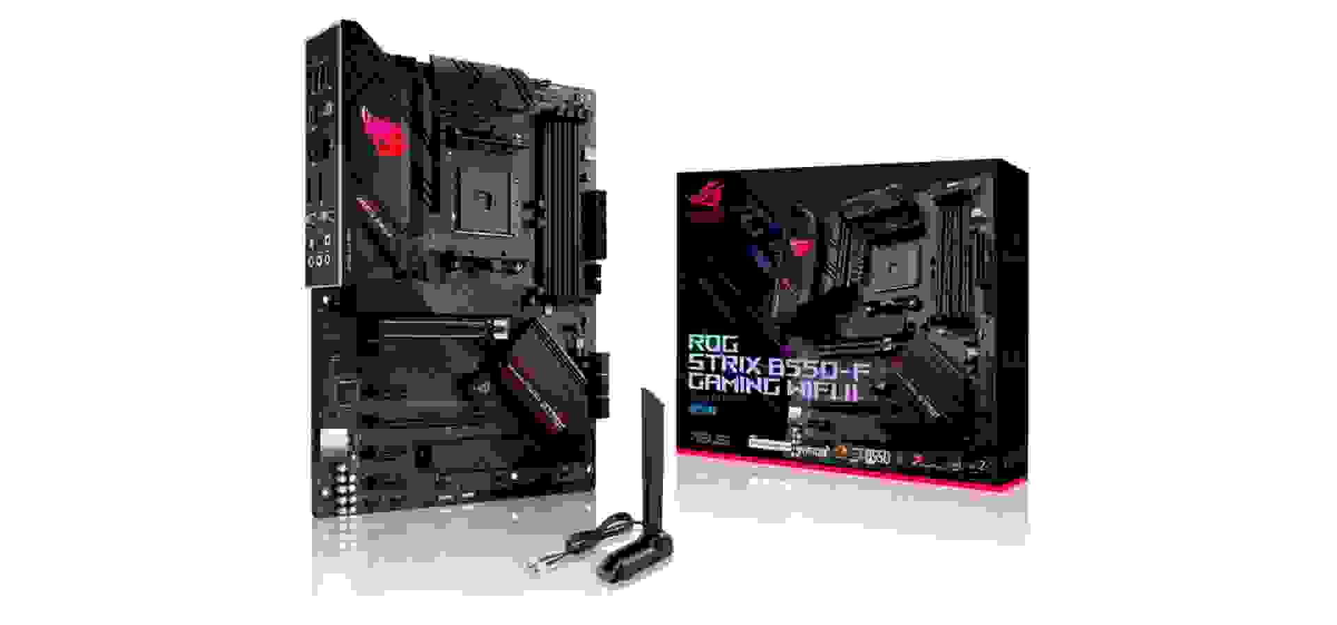 Imagem de fundo do produto Placa Mãe Asus Rog Strix Para AMD AM4 B550-F Gaming Wifi II 4xDDR4 ATX