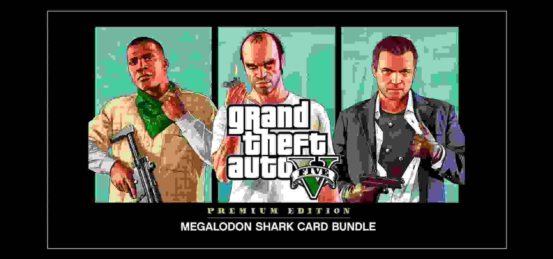 Imagem de fundo do produto Bundle Grand Theft Auto V: Edição Premium & Pacote Megalodonte - PS4