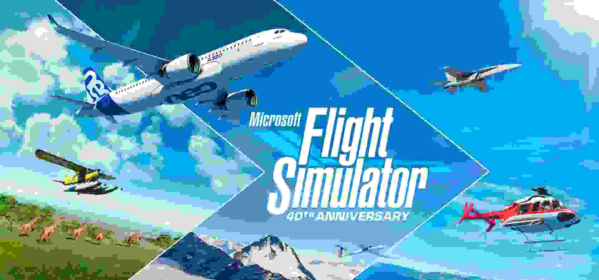 Imagem de fundo do produto Microsoft Flight Simulator Deluxe 40th Anniversary Edition - Xbox Series X|S e PC