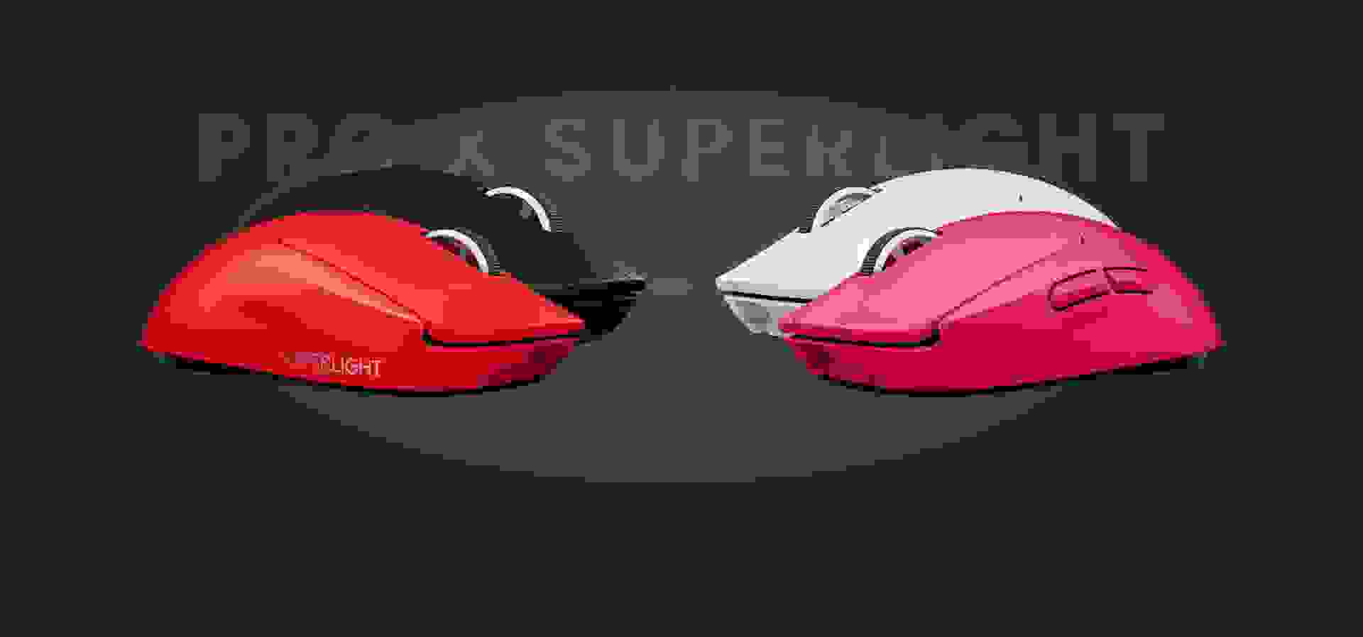 Imagem de fundo do produto Mouse Gamer sem fio Logitech G Pro X Superlight - Vermelho