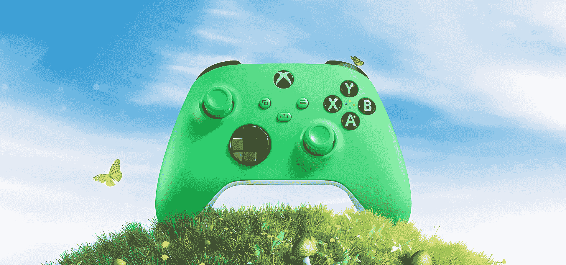 Imagem de fundo do produto Controle Sem Fio Xbox – Velocity Green
