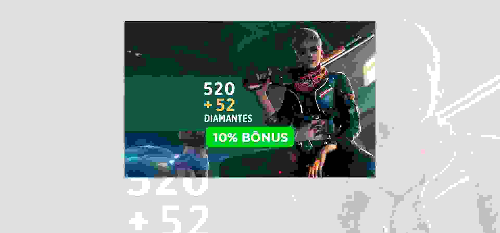 Imagem de fundo do produto Free Fire - 520 Diamantes +10% de Bônus