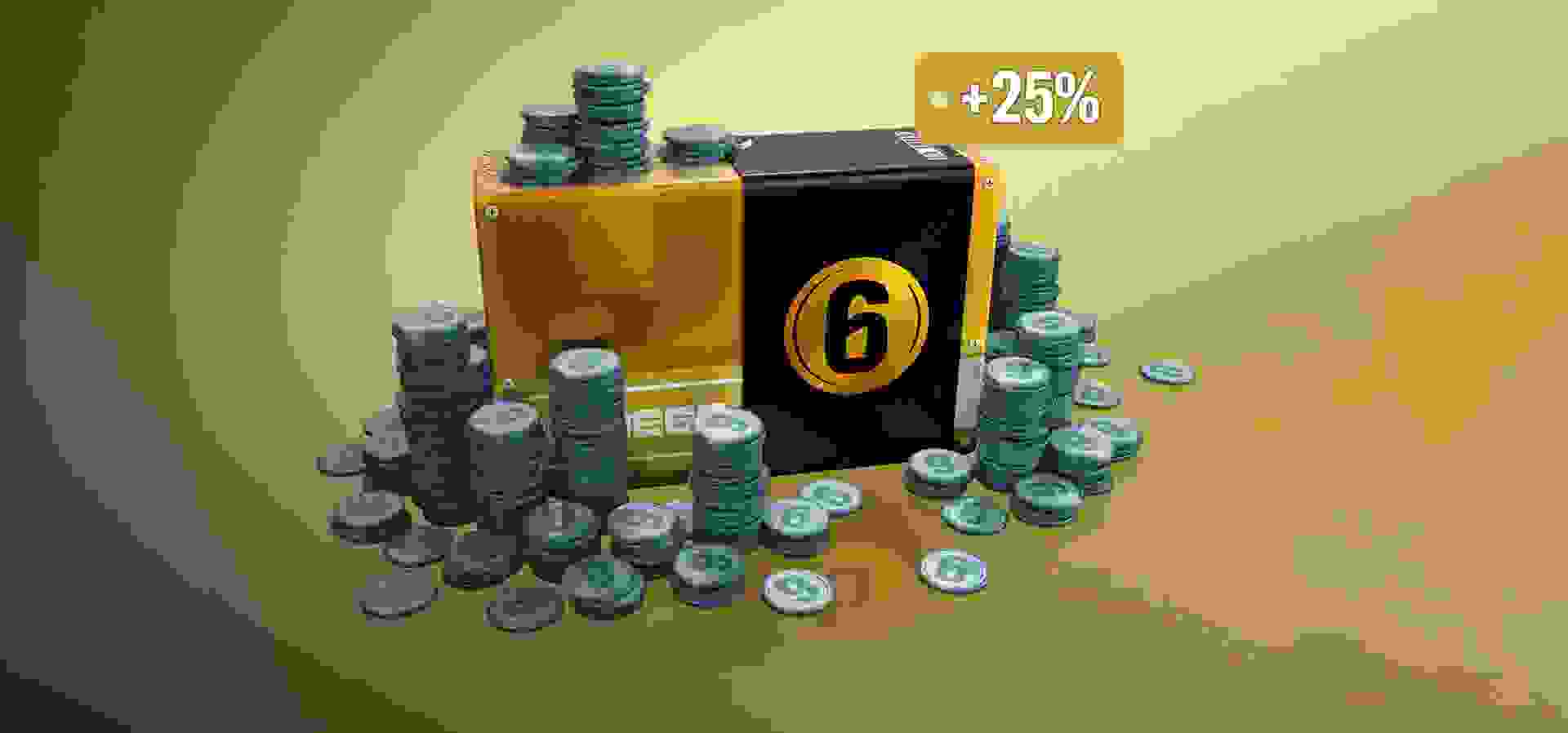 Imagem de fundo do produto Tom Clancys Rainbow Six Siege 15,000 R6 Creditos BR