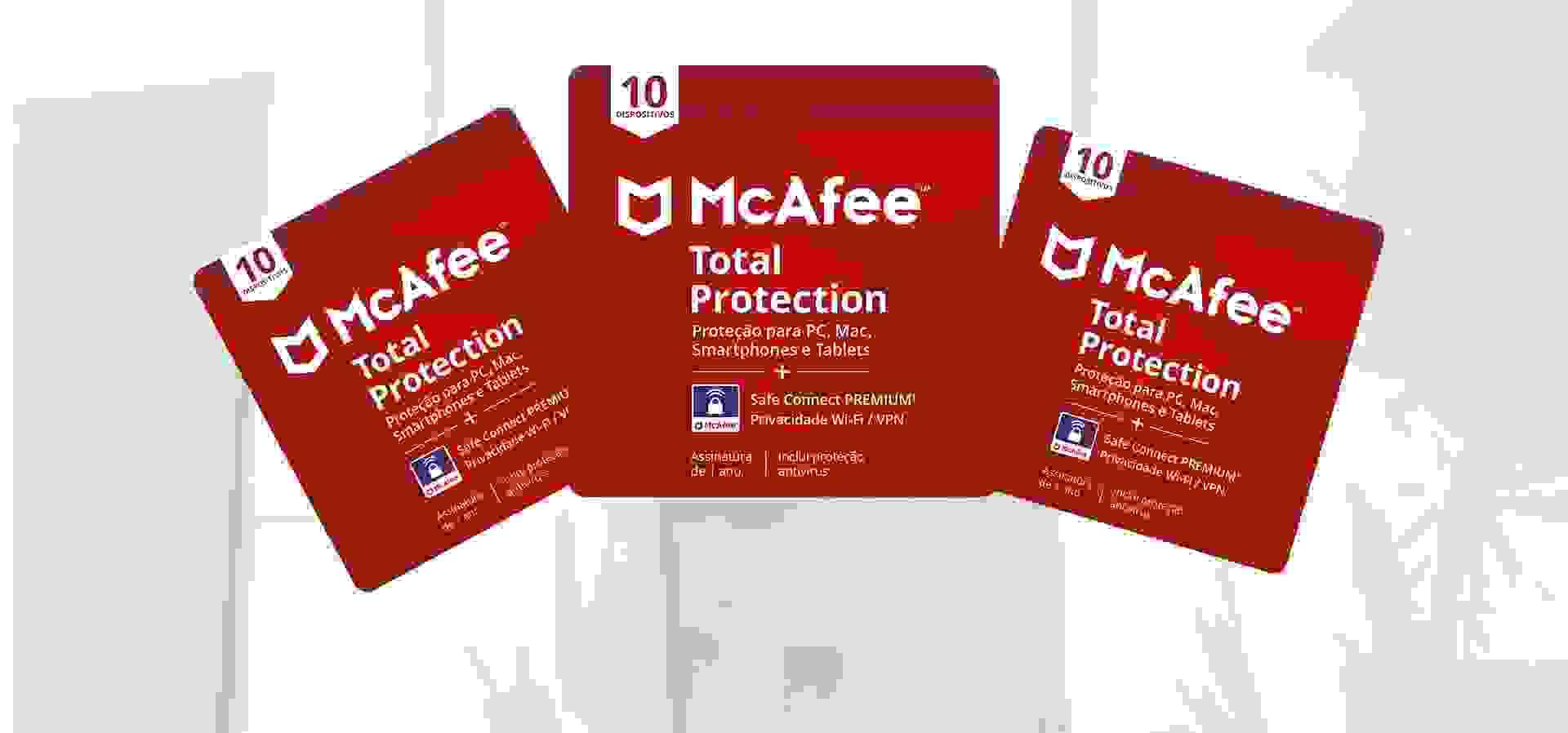 Imagem de fundo do produto McAfee Total Protection 10 Devices + Safe Conect 