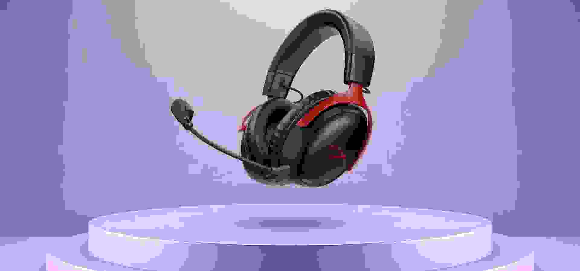 Imagem de fundo do produto Headset Gamer Sem Fio - HyperX Cloud III Wireless (Vermelho/Preto)