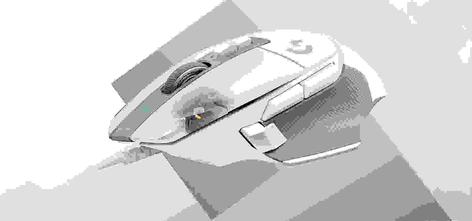 Imagem de fundo do produto Mouse Gamer sem fio Logitech G502 X Plus - Branco