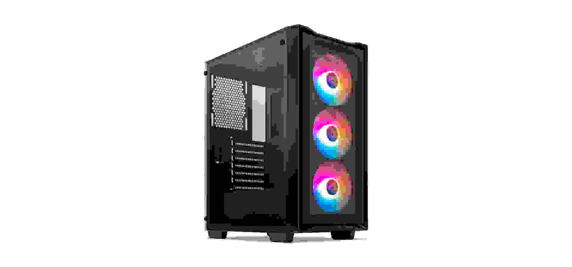 Imagem de fundo do produto Gabinete Gamer Mancer Ward V2, RGB, Mid-Tower, Lateral De Vidro, Com 3 Fans, Preto, MCR-WRDV2-BK