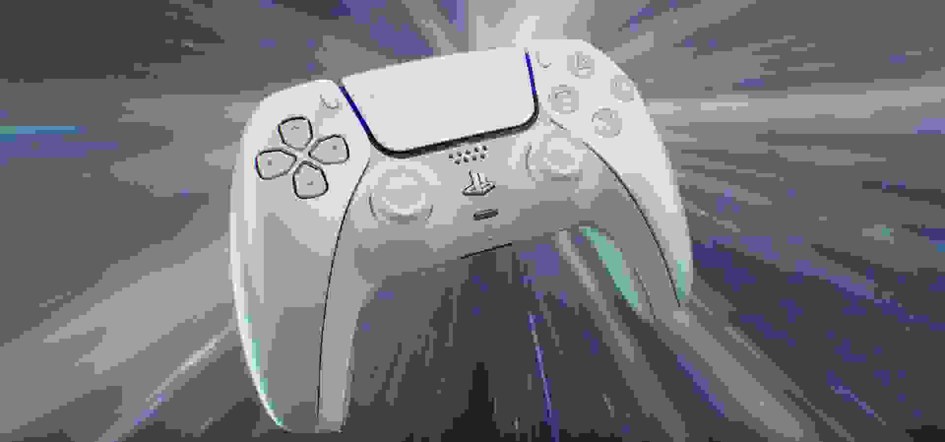 Imagem de fundo do produto Controle PS5 Chroma Pearl sem fio (Dualsense)
