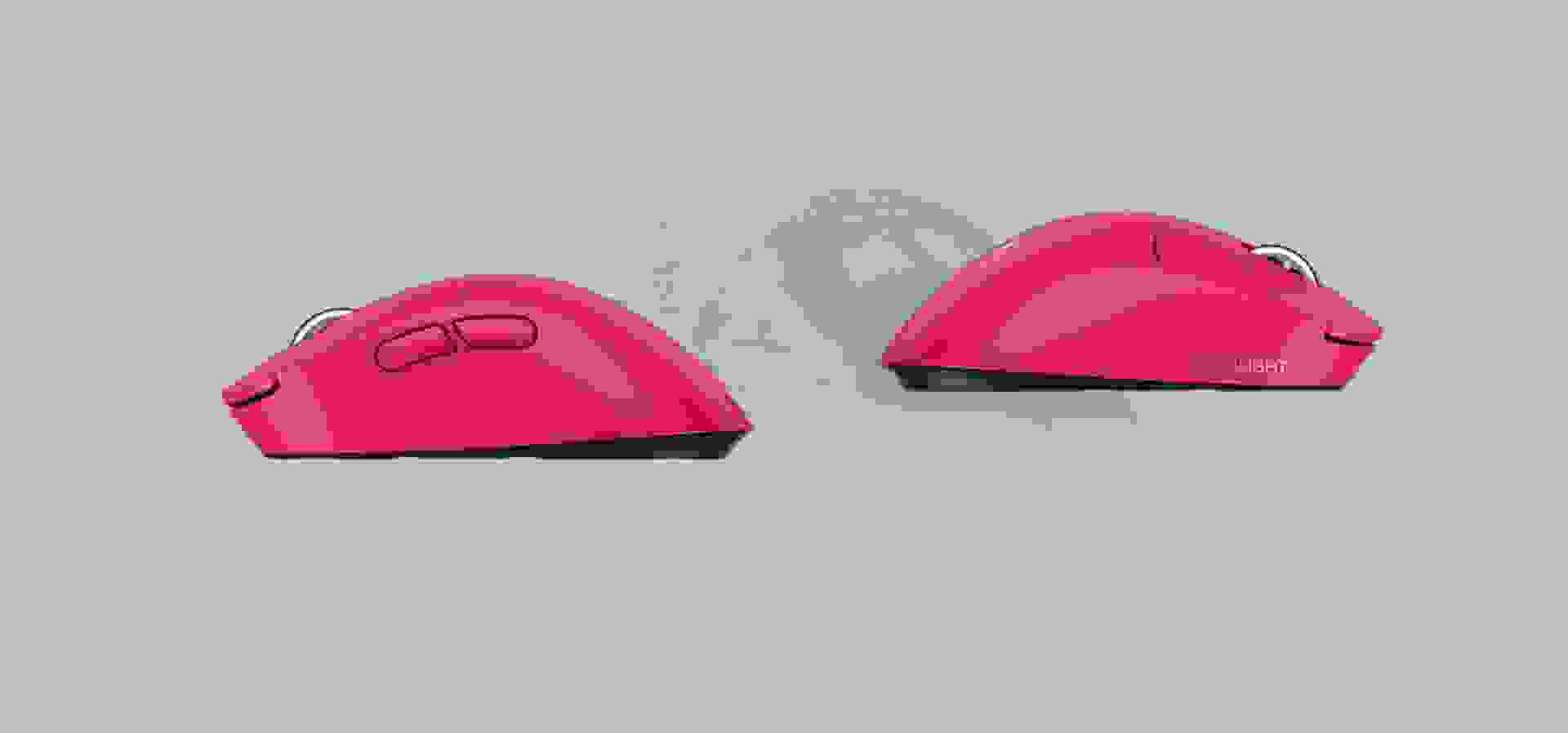 Imagem de fundo do produto Mouse Gamer sem fio Logitech G Pro X Superlight 2 DEX - Rosa/Magenta