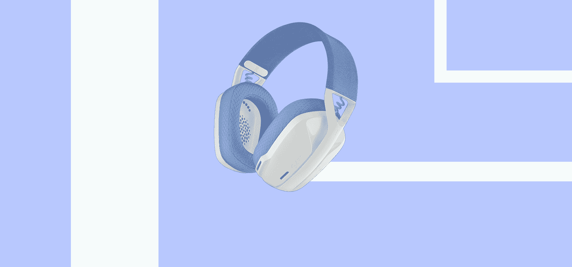 Imagem de fundo do produto Headset Gamer Sem Fio Logitech G435 LIGHTSPEED – Branco