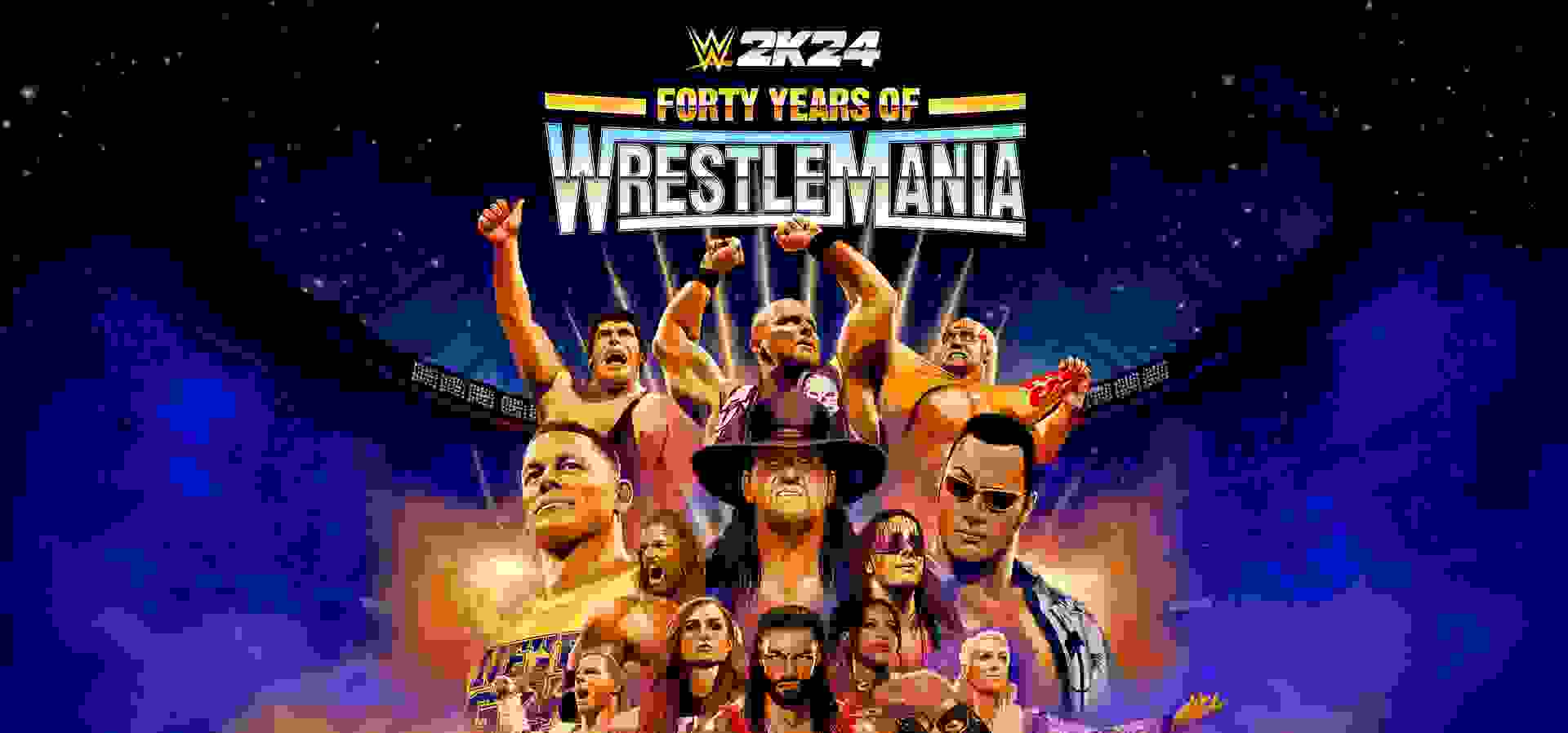 Imagem de fundo do produto WWE 2K24 40 Anos do WrestleMania - PS4 & PS5