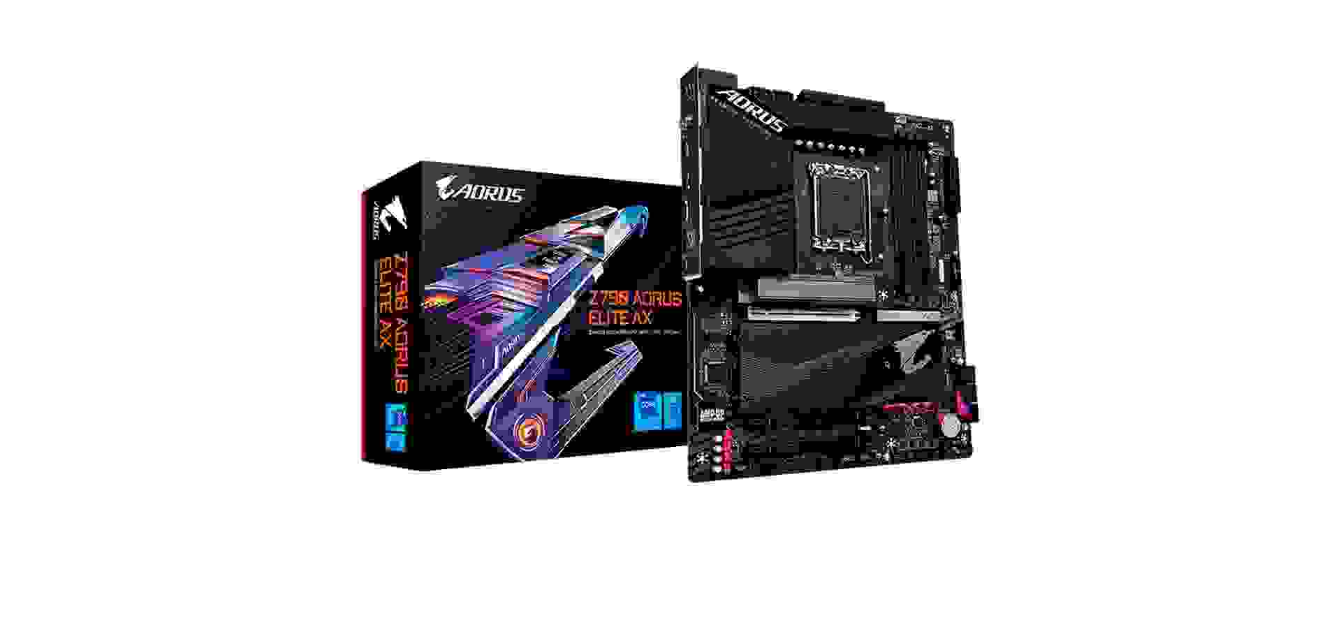 Imagem de fundo do produto Placa Mãe Gigabyte para Intel 1700 Z790 Aorus Elite AX Wifi 4xDDR5 ATX