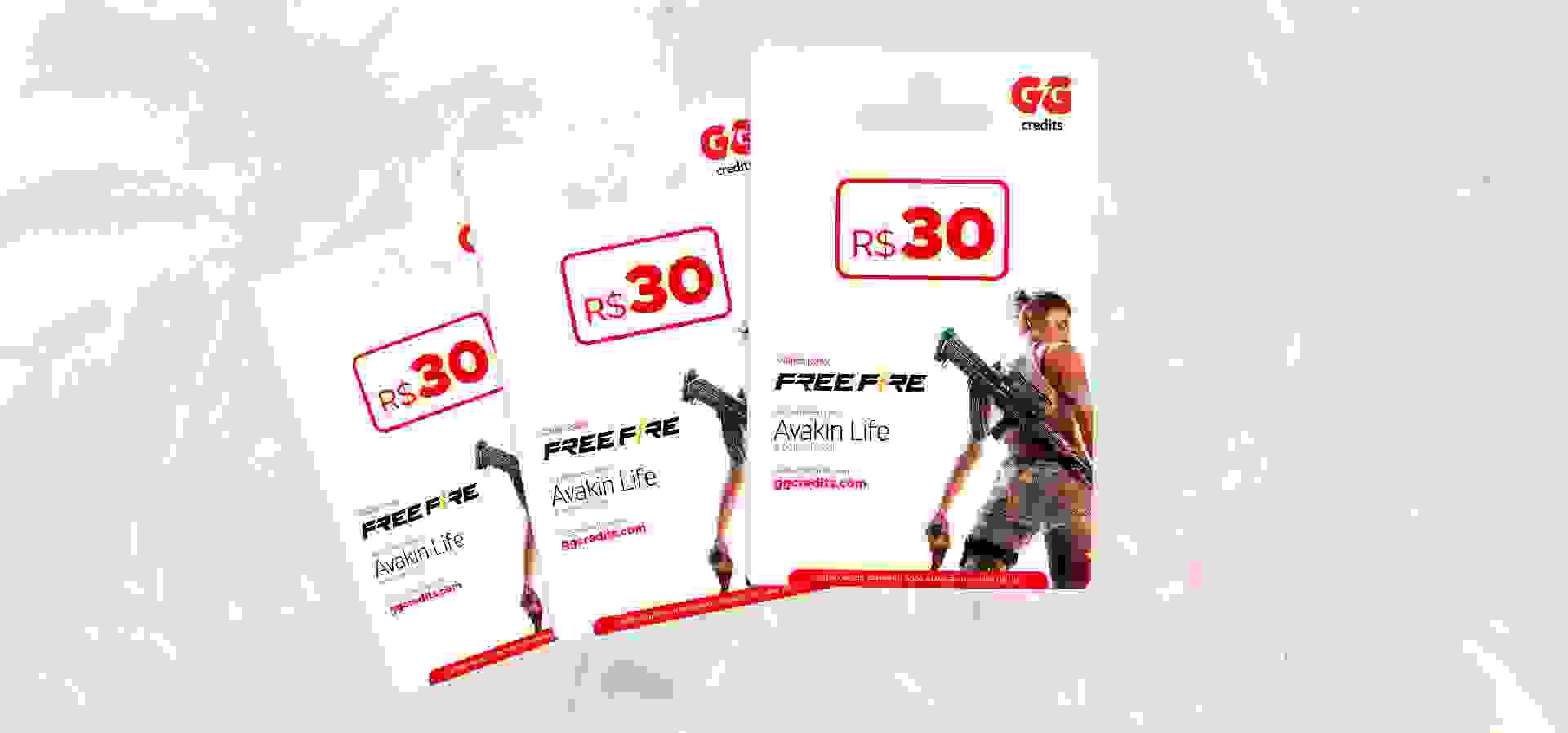 Imagem de fundo do produto Gift Card Free Fire - 30 Reais