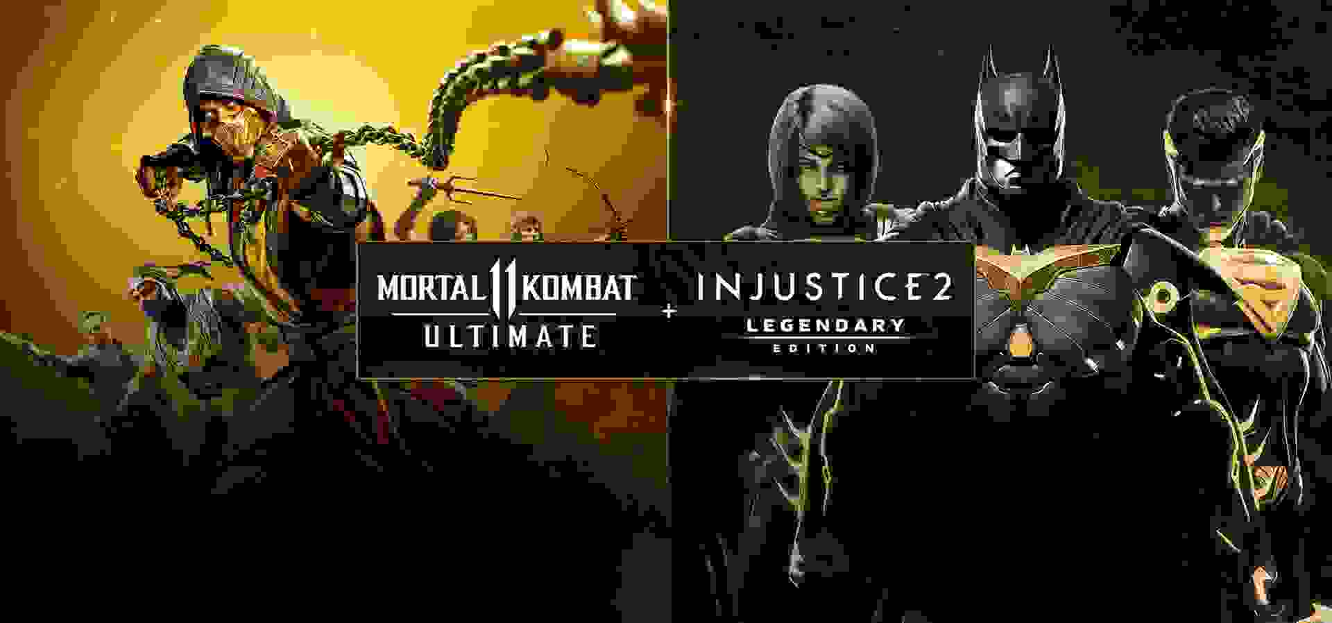 Imagem de fundo do produto Pacote Mortal Kombat 11 Ultimate + Injustice 2 Ed. Lendária - PS4
