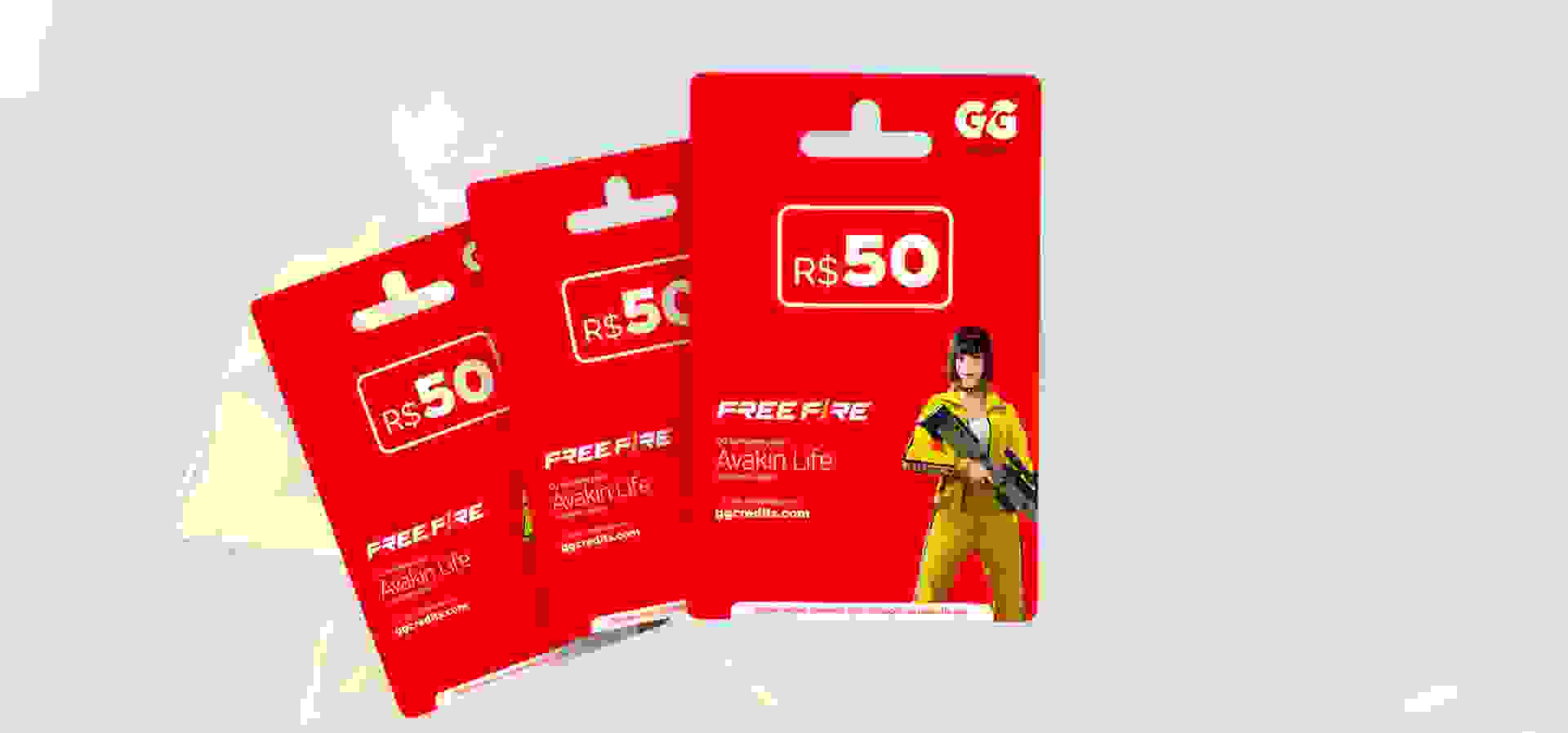 Imagem de fundo do produto Gift Card Free Fire - 50 Reais