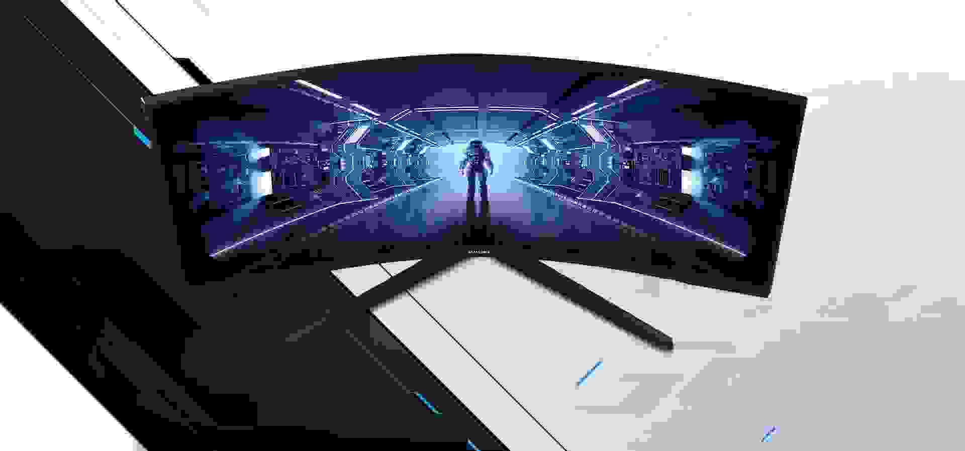 Imagem de fundo do produto Monitor Gamer Odyssey G5 34" Samsung LC34G55TWWLMZD