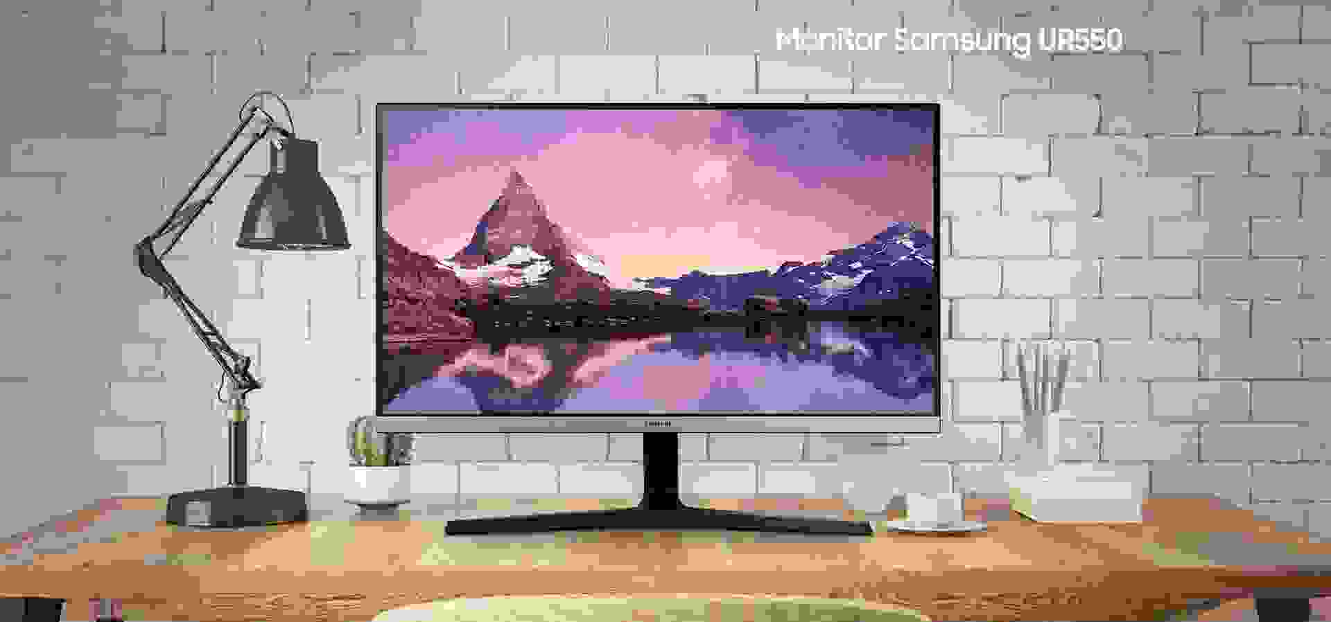 Imagem de fundo do produto Monitor UHD UR55 28" Samsung LU28R550UQLMZD