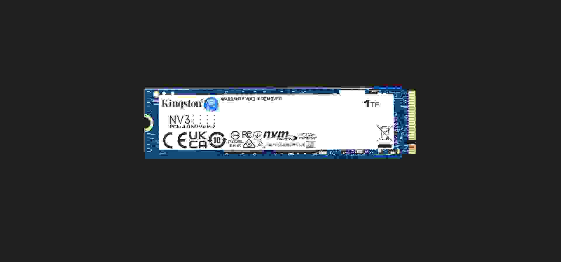 Imagem de fundo do produto SSD Kingston NV3 1TB NVMe PCIe 4.0 SNV3S/1000G