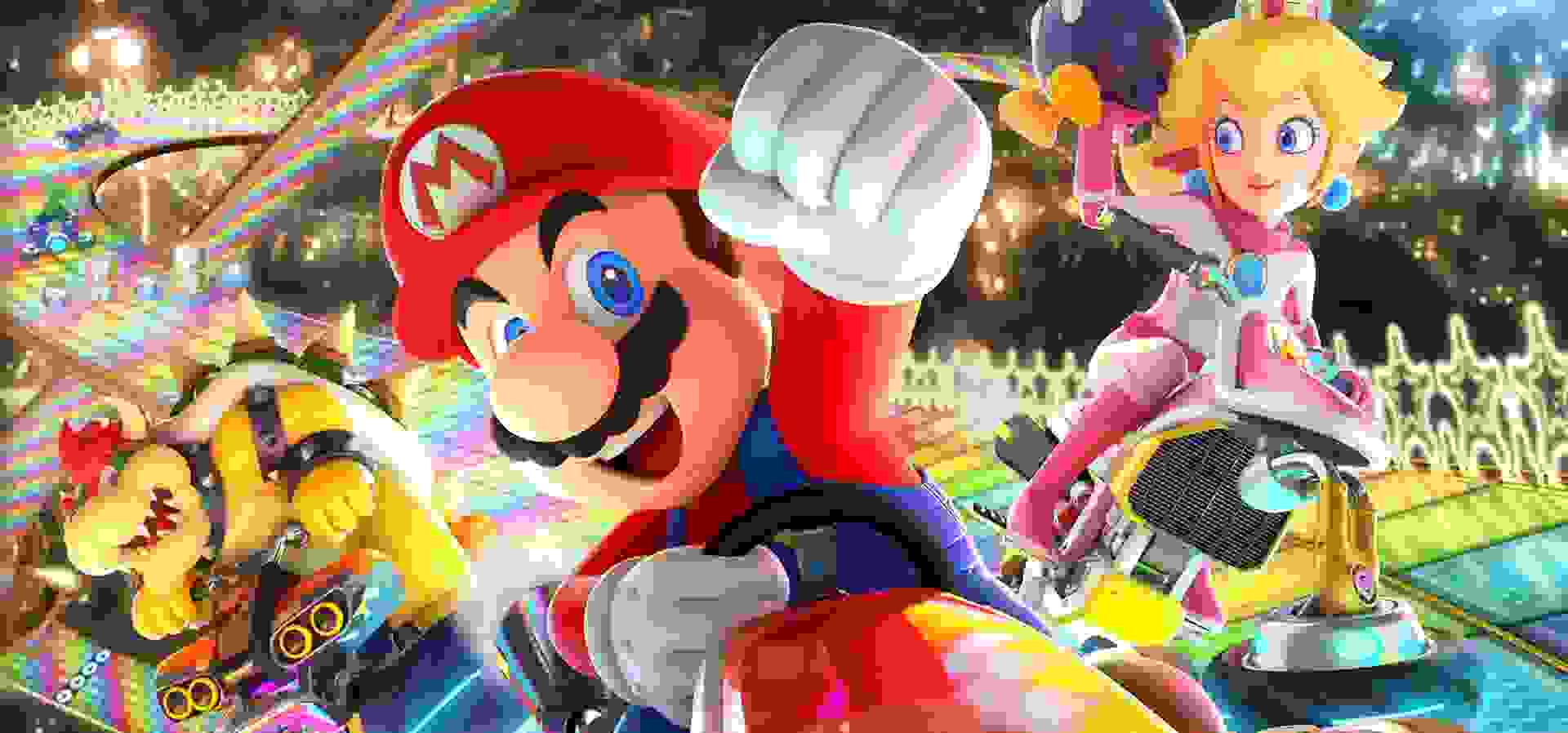 Imagem de fundo do produto Mario Kart 8 Deluxe + Booster Course Pass Switch - Físico