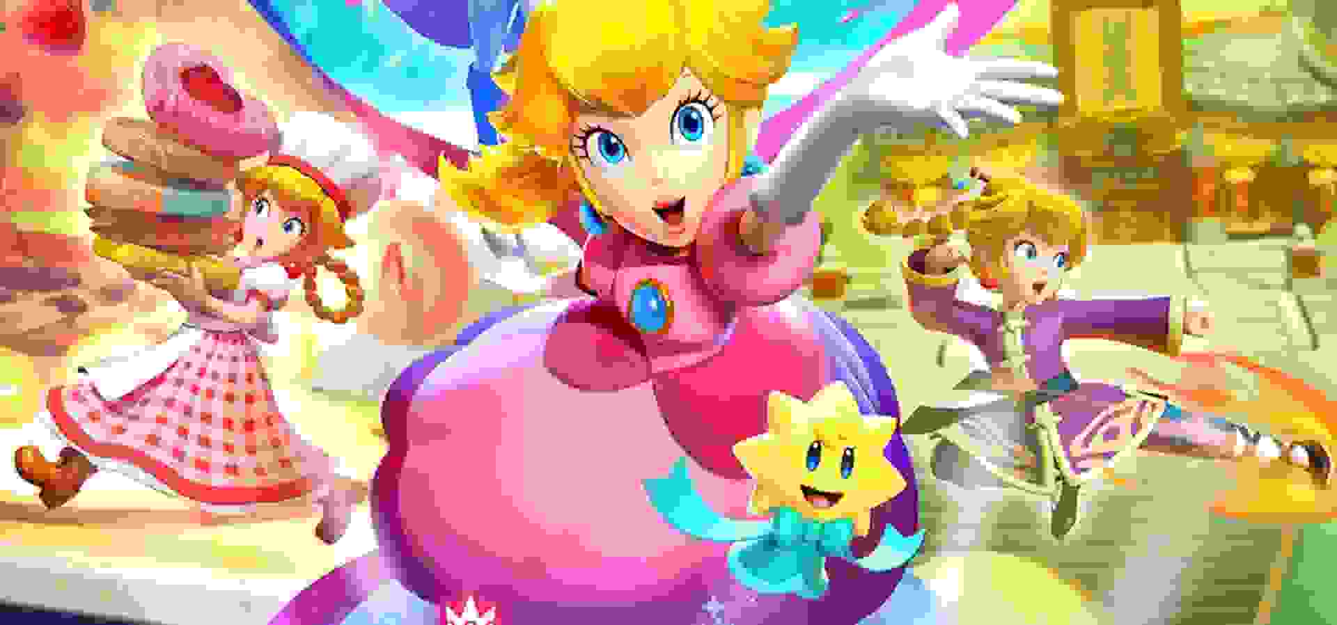 Imagem de fundo do produto Princess Peach Showtime Switch - Físico 